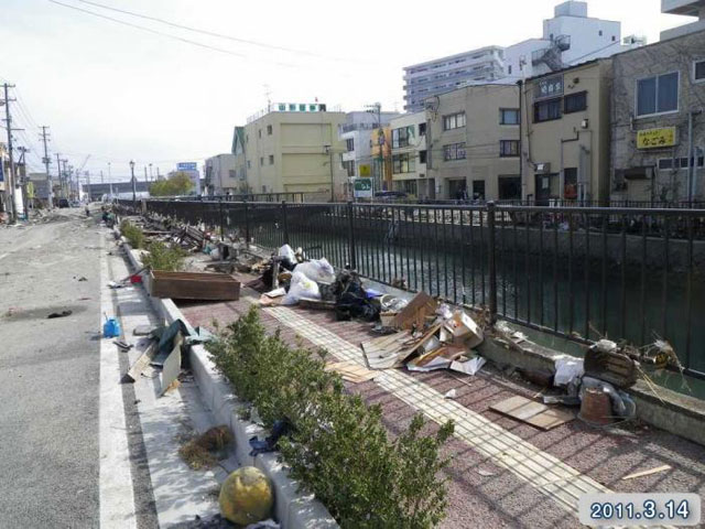 Damage / Near Honshiogama station 