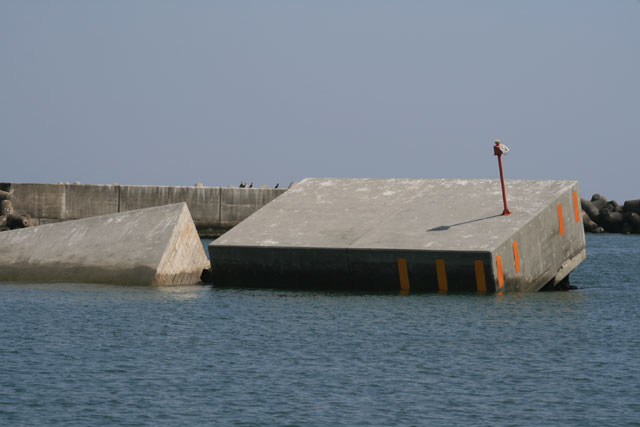 被災 釣師 港湾