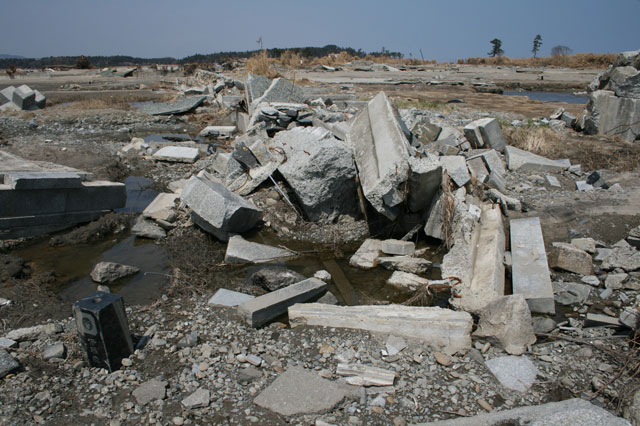 被災 埒浜 海岸