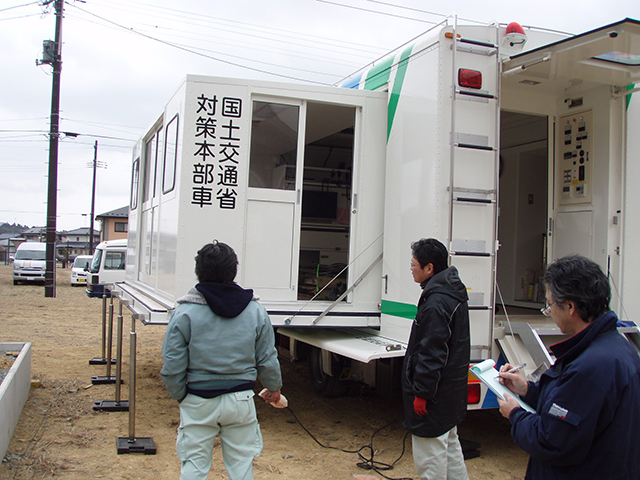 リエゾン 陸前高田市 災害対策用機械 対策本部車