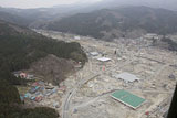 岩手県 山田町 平成23年4月11日 陸自ヘリから撮影 空撮