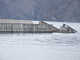 Iwate Kamaishi Harbor Bay entrance breakwater