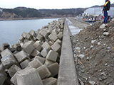 Iwate Kuji Harbor / First seawall at Hanzaki, Kuji port