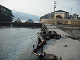 Iwate Ofunato Harbor Quay land in Shimizu area