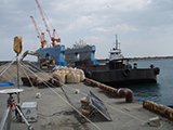 Iwate Kuji Harbor / Clearance construction of caisson in Suwashita area